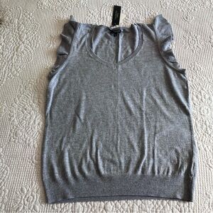NWT Talbots cotton mix sweater vest/top w/flutter cap sleeve.